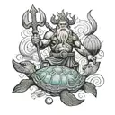 king neptune together with a shellback turtle tattoo design idea