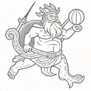 king neptune together with a shellback turtle tattoo design idea