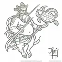 king neptune together with a shellback turtle tattoo design idea