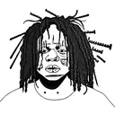 1400, trippie redd themed tattoo design idea