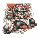 Charles Leclerc formula 1 tattoo design idea