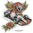 Charles Leclerc formula 1 tattoo design idea