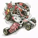 Charles Leclerc formula 1 tattoo design idea