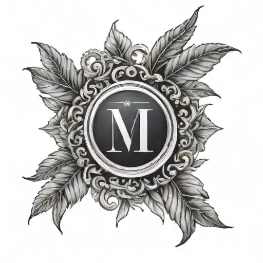 Roman numerals with laurel wealth  tattoo design idea