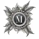 Roman numerals with laurel wealth  tattoo design idea