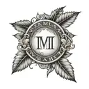 Roman numerals with laurel wealth  tattoo design idea