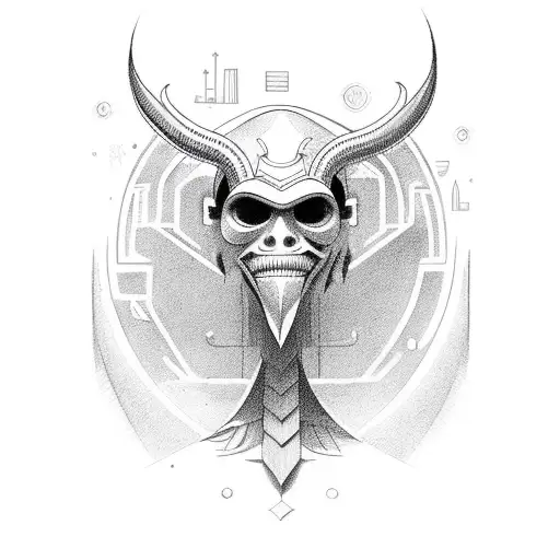 thoth segurando um livro tattoo design idea