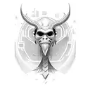 thoth segurando um livro tattoo design idea