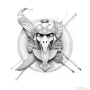 thoth segurando um livro tattoo design idea