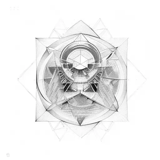 geometria abstrata tattoo design idea