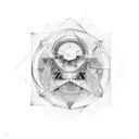 geometria abstrata tattoo design idea