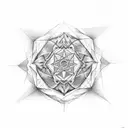 geometria abstrata tattoo design idea