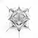 geometria abstrata tattoo design idea