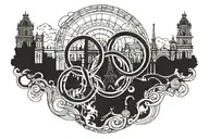 olympic rings paris tattoo design idea