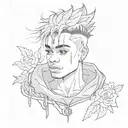 Design a sketch tattoo inspired by xxxtentacion album artwork tattoo design idea