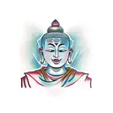 Buddhist monk tattoo design idea