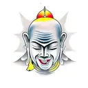 Buddhist monk tattoo design idea