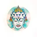 Buddhist monk tattoo design idea