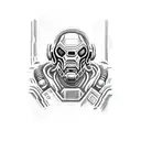 Doom game retro tattoo design idea