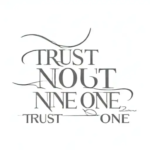 Trust No One  tattoo design idea