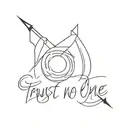 Trust No One  tattoo design idea