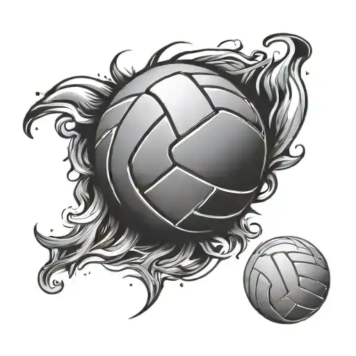 Volleyball tattoo design idea