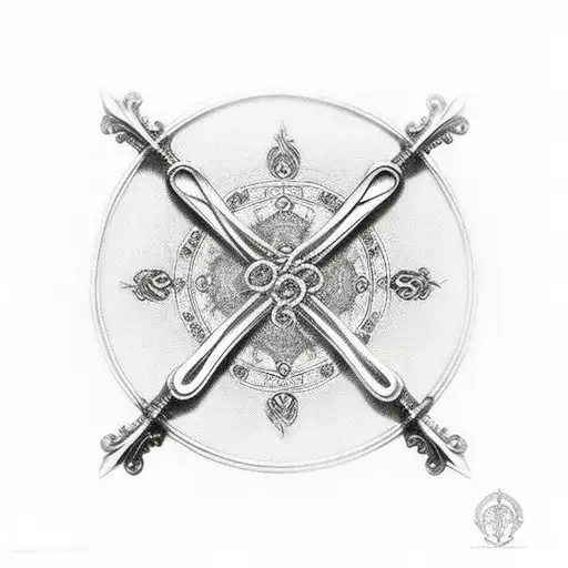 chain with cross wrapped around a hour glass that has memento mori engraved into it tattoo design idea