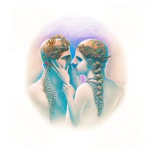 Orpheus And Eurydice Escaping tattoo design idea