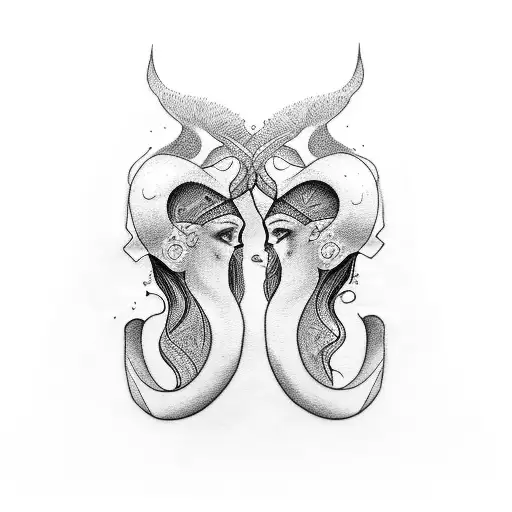 Orpheus And Eurydice Running tattoo design idea