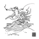 Orpheus And Eurydice Running tattoo design idea