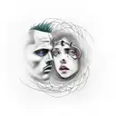 Orpheus And Eurydice Escaping tattoo design idea