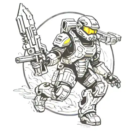 Halo odst feet first into hell tattoo design idea