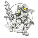 Halo odst feet first into hell tattoo design idea