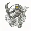 Halo odst feet first into hell tattoo design idea
