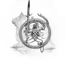 Odin hanhging pierced with a spear on Yggdrasil fullsize tree tattoo design idea