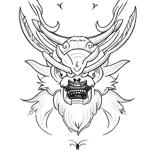 Combine the weapons of Ornn, Poppy, and Gnar into a powerful and intricate sleeve tattoo. tattoo design idea