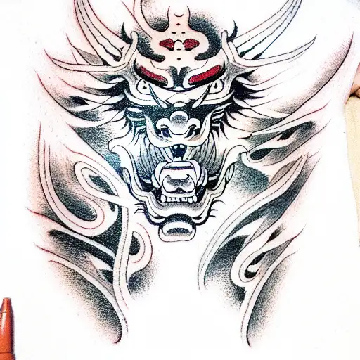 Demon tattoo design idea