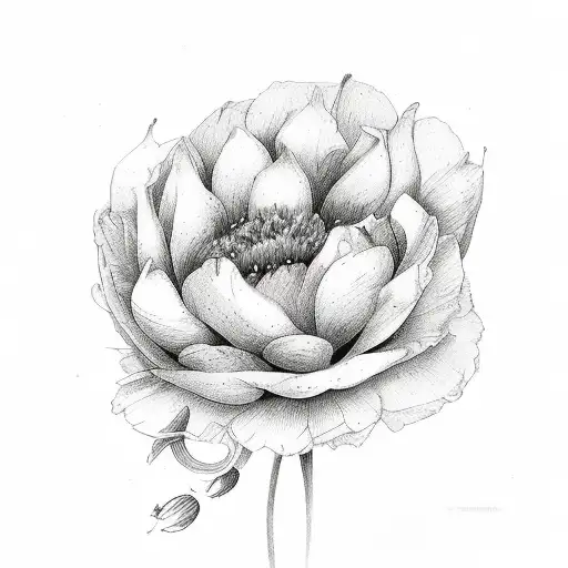 boquet of March May July November birth flowers  tattoo design idea