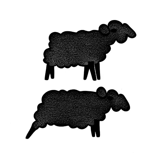 Minimalist Black Sheep Tattoo Idea  BlackInk