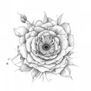 boquet of March May July November birth flowers  tattoo design idea