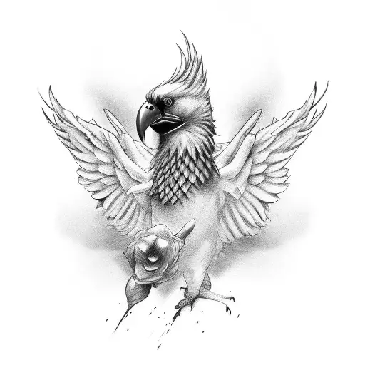 big bird wings forearm tattoo design idea