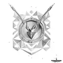 Sagittarius in pentagon tattoo design idea