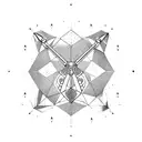 Sagittarius in pentagon tattoo design idea