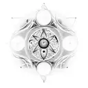 Tree of Life, space, solar system, triskelion, flower of life, metatron cube tattoo design idea