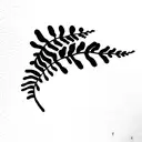 fern tattoo design idea