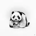 panda tattoo design idea