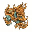 vishnu tilak tattoo design idea