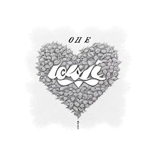 cursive name Khloe with the e leading into a heart tattoo design idea