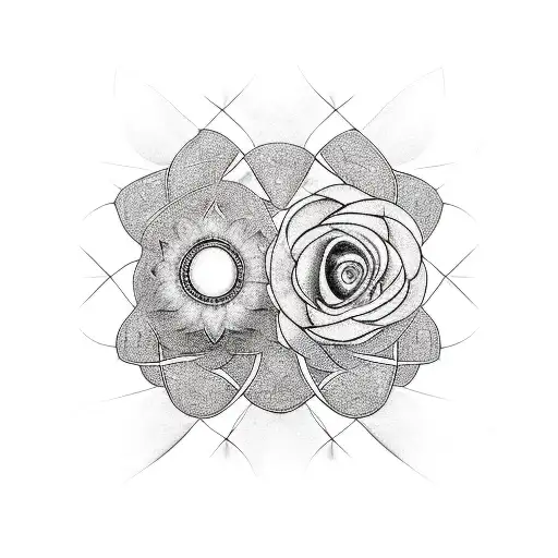 Create a tattoo featuring a symbolic representation of your baby girl and wife, intertwined with elements of software engineering tattoo design idea
