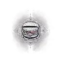 hamburger tattoo design idea